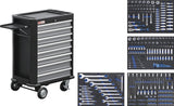 Įrankių spintelė | 8 stalčiai | su 293 įrankiais (4090)