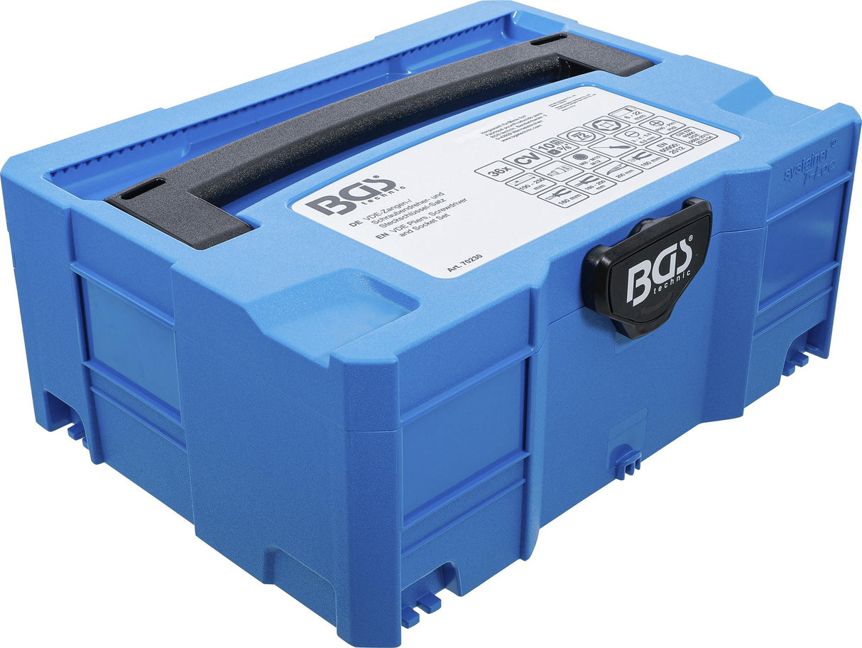VDE replių, atsuktuvų ir lizdų rinkinys | BGS systainer® | 36 vnt. (70230)