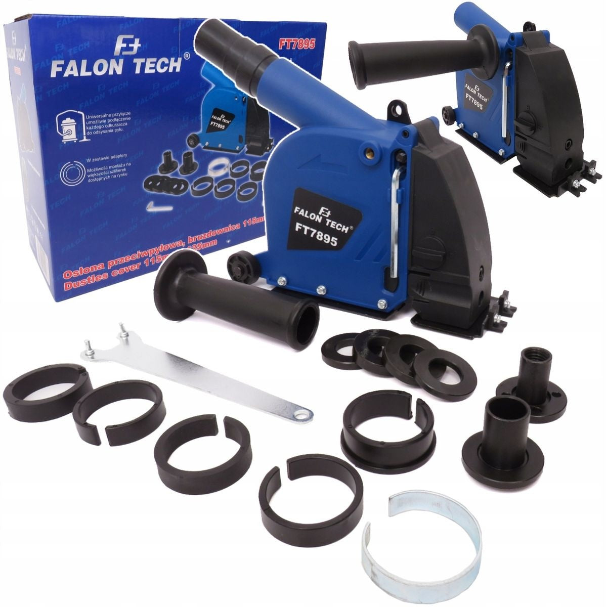 Apsauga nuo dulkių su ištraukimo anga | kampiniams šlifuokliams 115mm, 125mm. (SK7895)