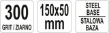 Galąstuvas deimantinis | plieninė bazė | 150 X 50 mm | P 300 (YT-76085)