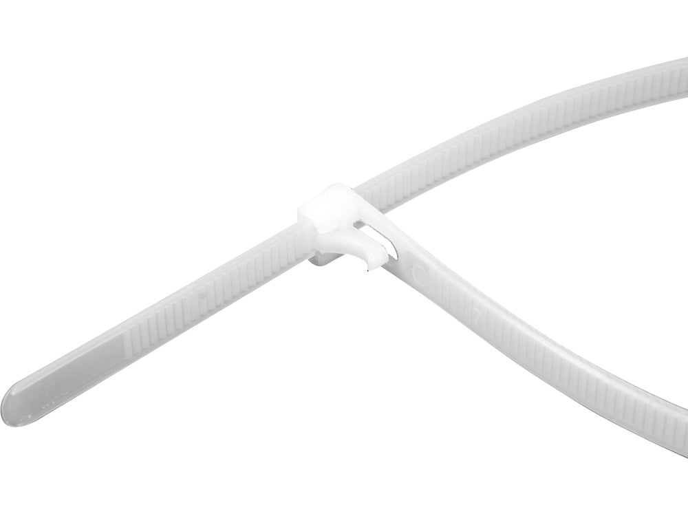 RELEASABLE CAB TIES 7,6X400MM 50PCS WHI (YT-70667)
