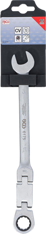 Kombinuotas raktas su terkšle | dvigubas šarnyras | 15 mm (6175)