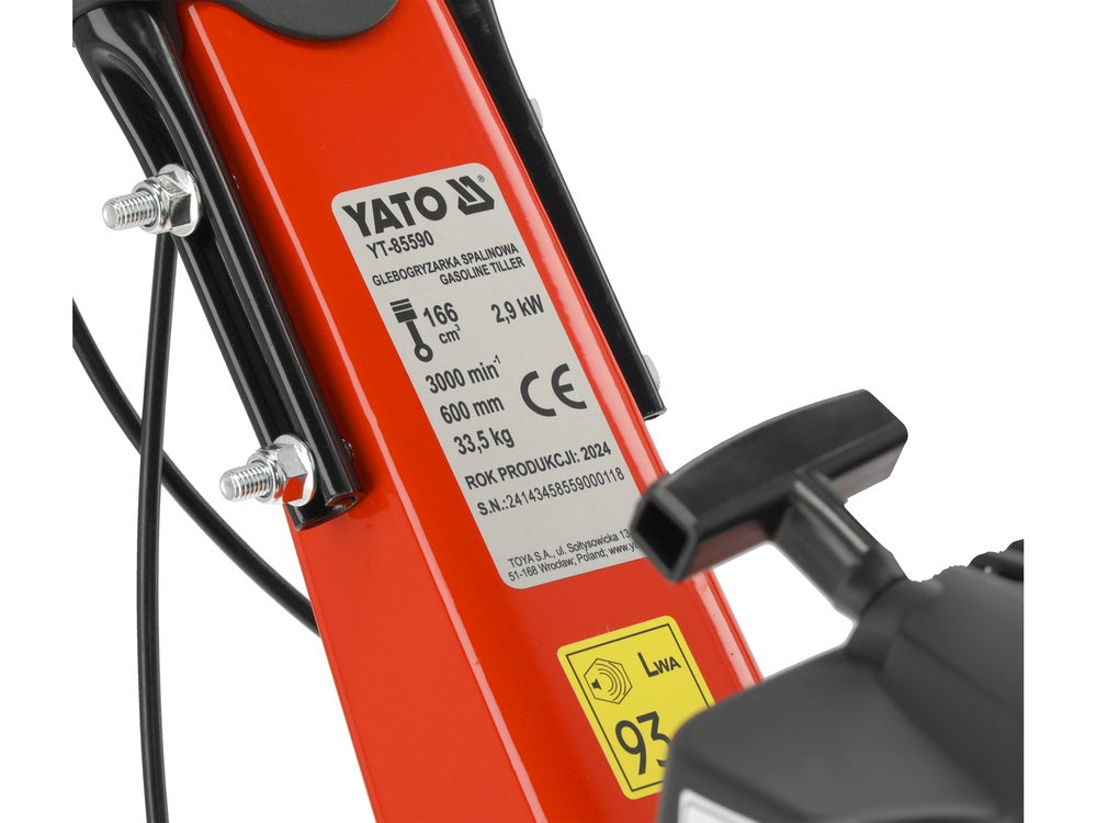 Benzininis moto kultivatorius | 36/60 cm | 166 cm3 (YT-85590)