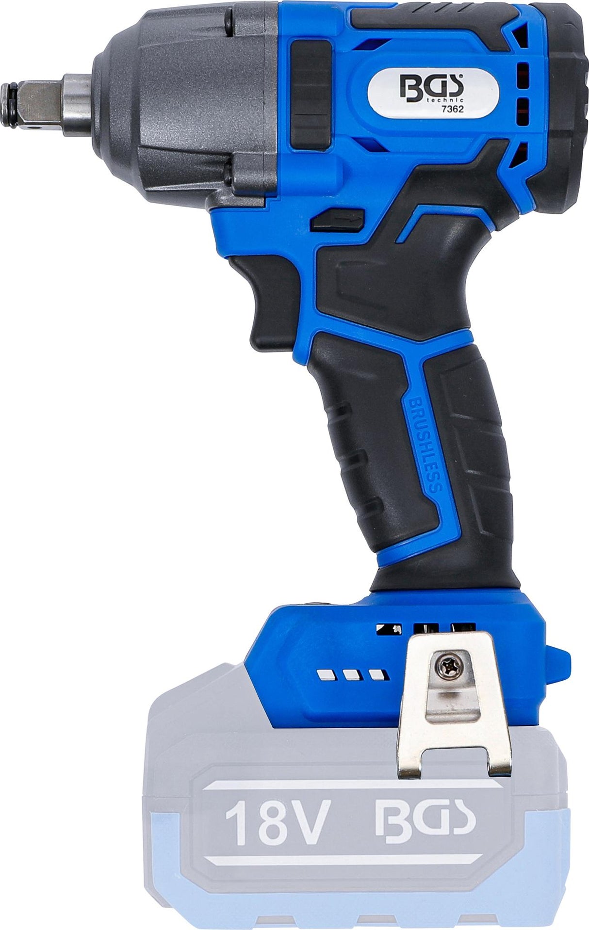 Akumuliatorinis smūginis veržliaraktis | be šepetėlių | 400 Nm | 18 V | be baterijos (7362)