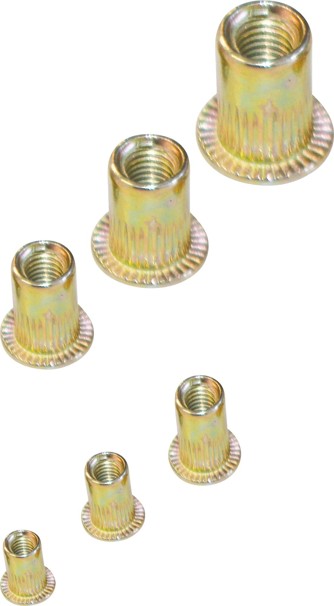 Srieginių kniedžių asortimentas | cinkuotas plienas | 150 vnt. (14126)