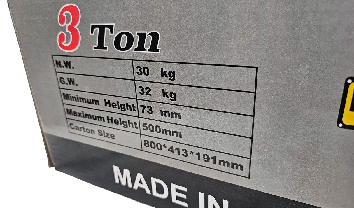 Domkratas ant ratukų | hidraulinis | žemo profilio / dvigubas stūmoklis | 73-500 mm | 3 t. (LFJ35-L)