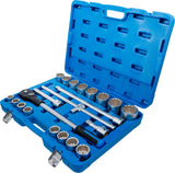 Galvučių komplektas 12 kampų | coliniai dydžiai | 20 mm (3/4") | 21 vnt. (1107)