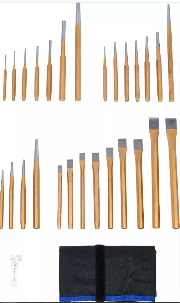 Kaltų / išmušėjų / žymeklių rinkinys | 28 vnt. (1650)