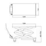Elektrinių transporto priemonių akumuliatoriaus išmontavimo ir kėlimo platforma žirklinė (H2290)