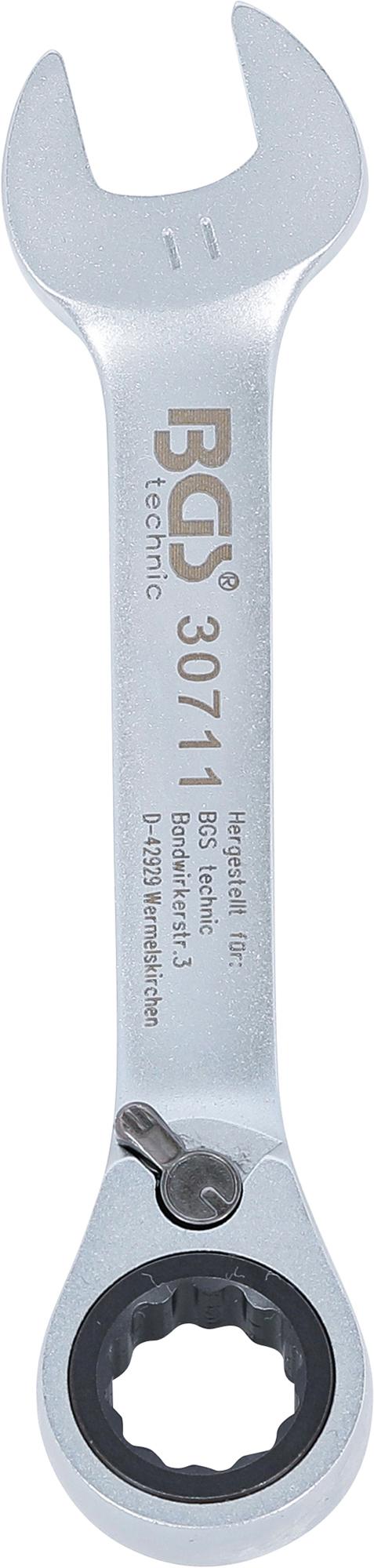 Raktas su terkšle | trumpas | su reversu | 11 mm (30711)