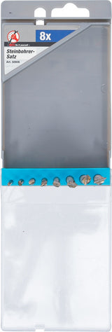 Mūro grąžtų rinkinys | 3–10 mm | 8 vnt. (50806)