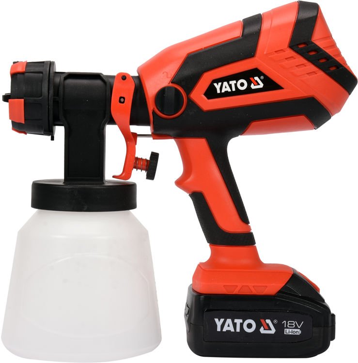 Akumuliatorininis dažymo pistoletas | sienoms ir luboms |  Li-Ion 18 V 4 Ah | 1L / Min (YT-82765)