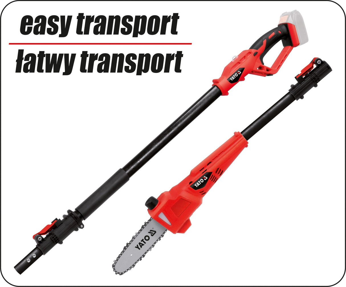 Аккумуляторная телескопическая цепная пила | 18V 200-280 cm | без аккумулятора