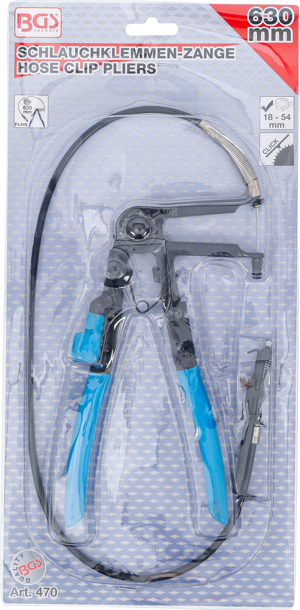 Replės aušinimo žarnoms | su Bowden trosu | 630 mm | 18 - 54 mm (470)