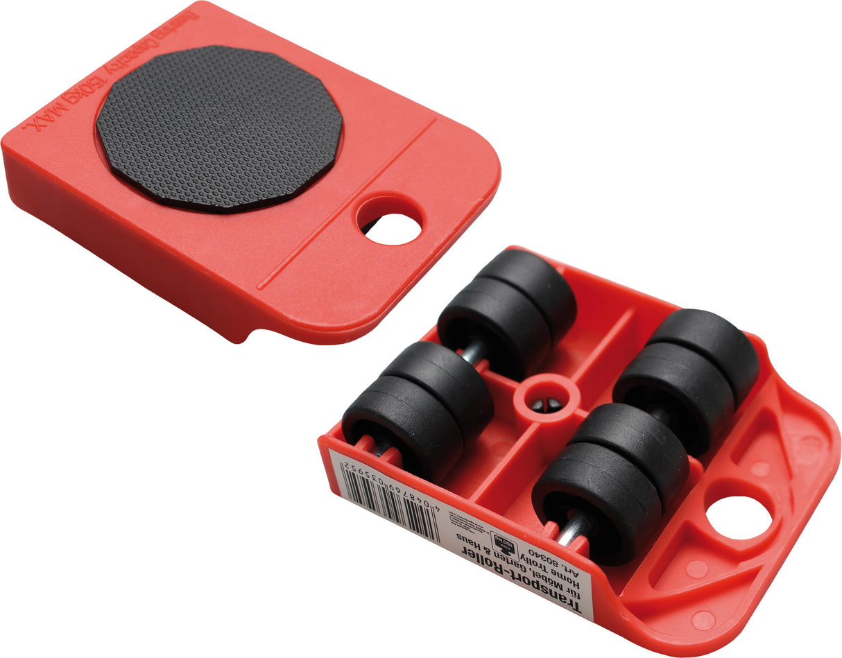 Plastikiniai transportavimo ratukai | 80 x 105 x 30 mm | 150 kg (80340B)