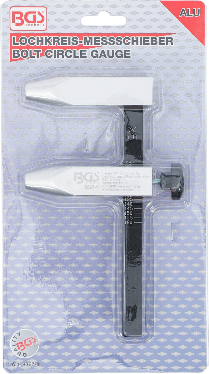 Ratų varžtų atstumo tarp skylių matuoklis aliuminis (8367-1)