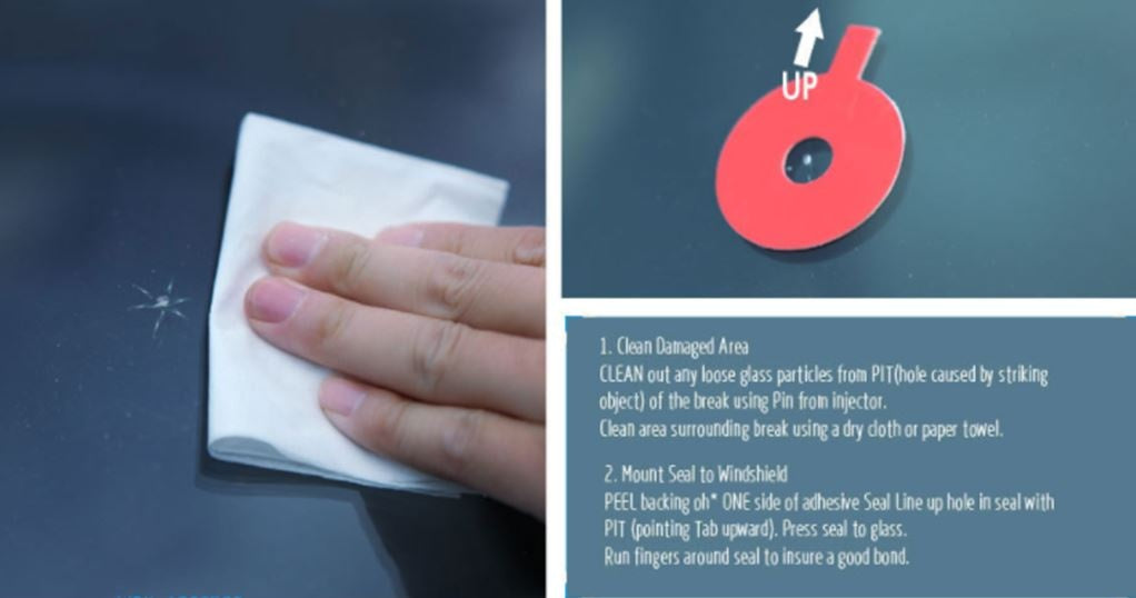 Priekinio stiklo remonto rinkinys (WRK1200730)