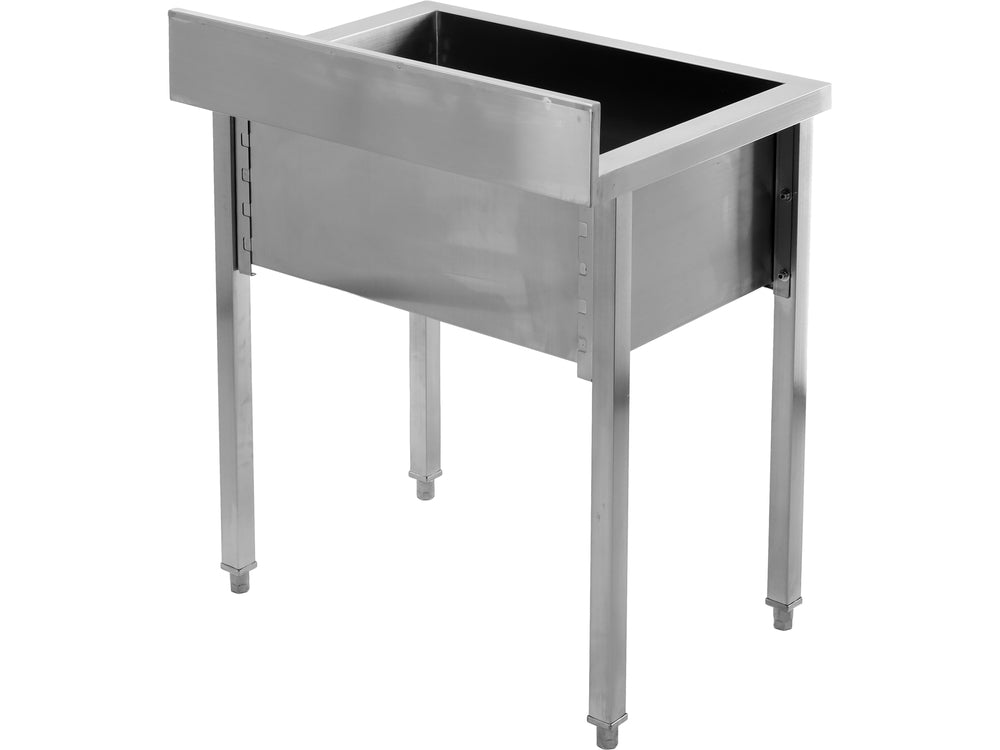Стол из нержавеющей стали с просторной мойкой / раковиной 60 x 60 cm