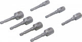 Spec. galvučių rinkinys / sraigtiniai ištraukikliai | 6,3 mm (1/4") | 7 vnt (74562)