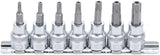 Įpresuotų antgalių rinkinys | 10 mm (3/8") | T-Star su skyle (Torx) T15 - T50 | 7 vnt. (9341)