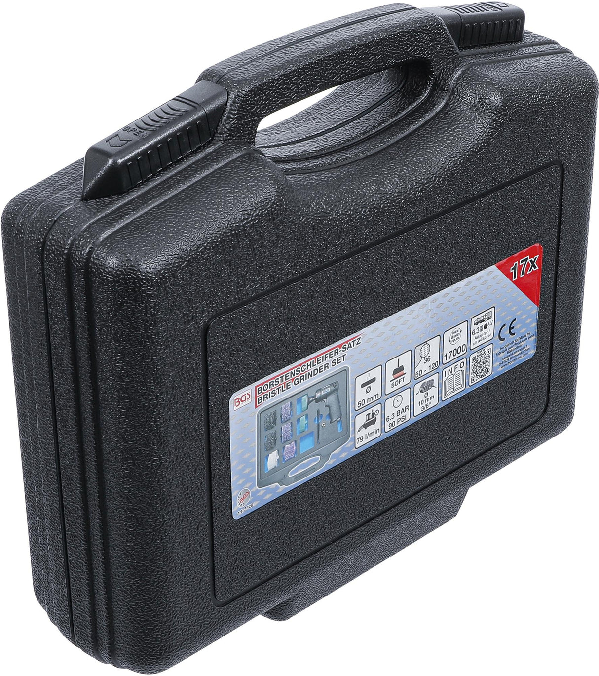 Orinis kampinis šlifuoklis | su rinkiniu | 17 vnt. (3328)