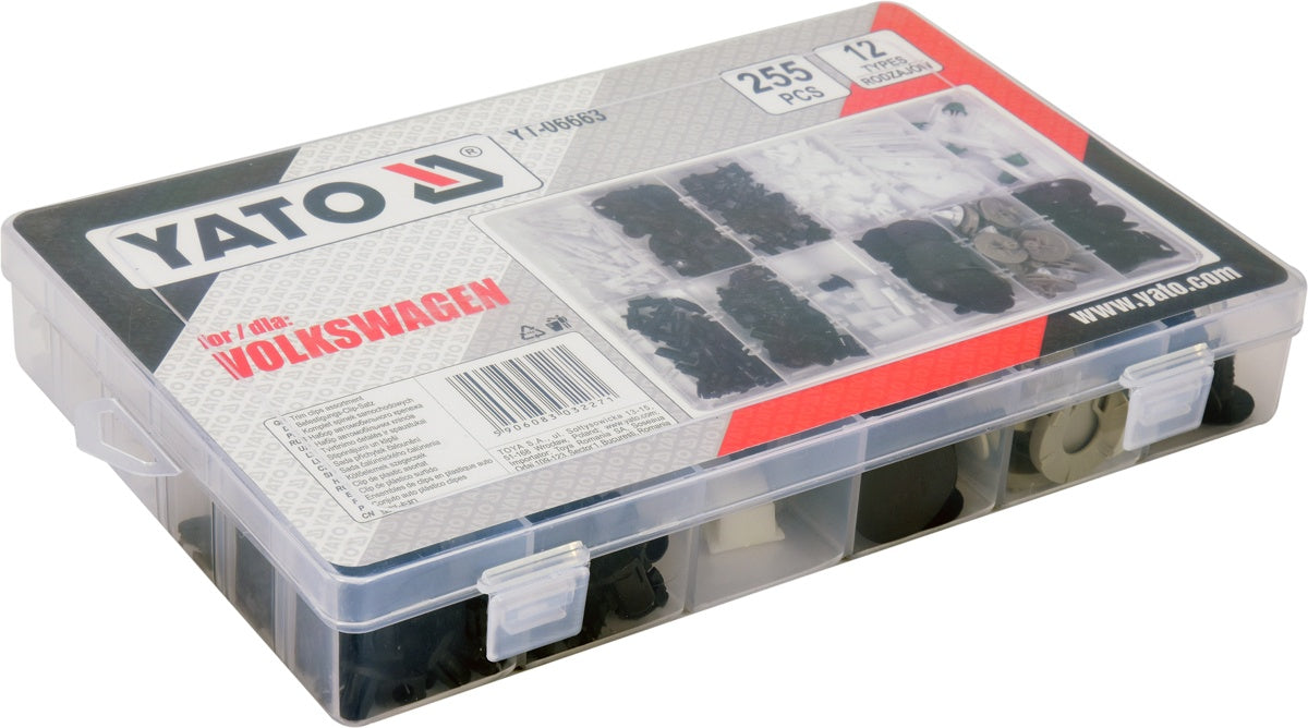 Automobilinis klipsų asortimentas VW | 255 vnt. (YT-06663)