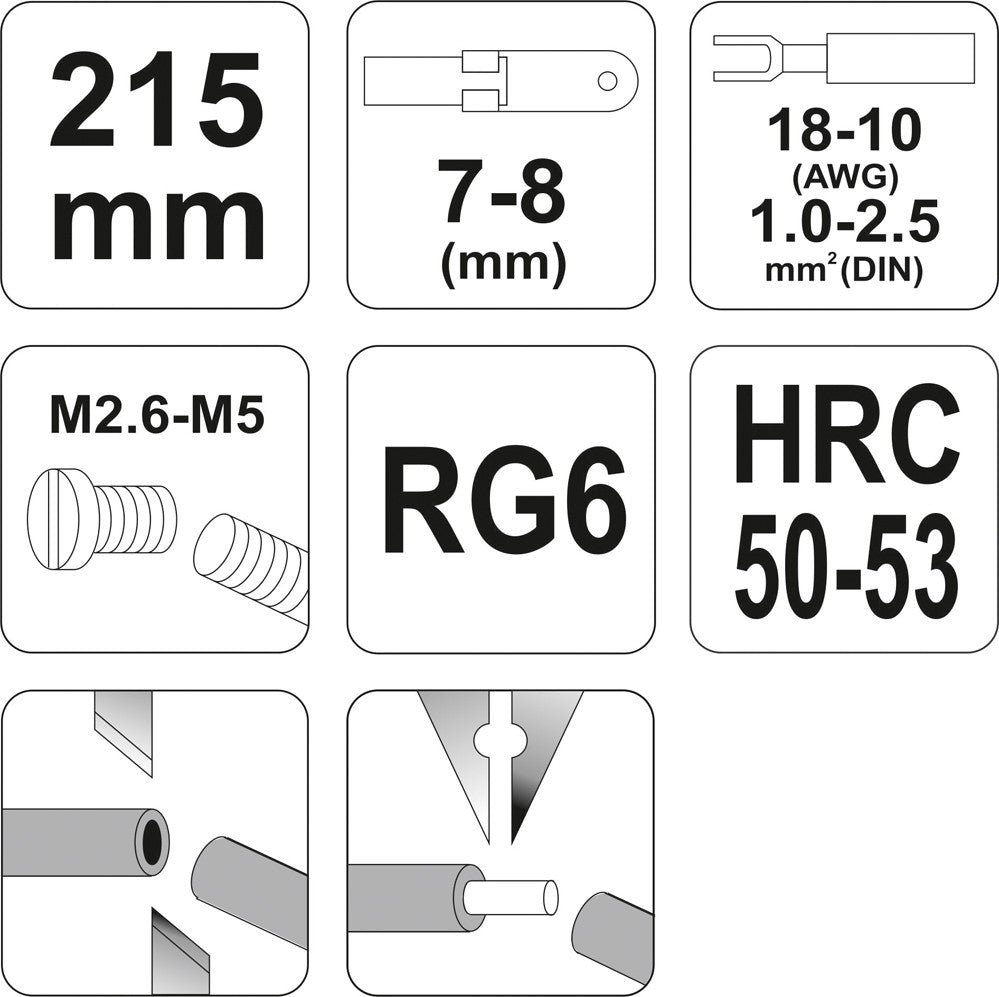 Replės laidams | 215 mm (YT-2293)