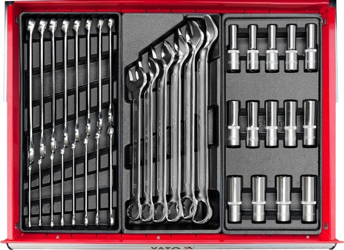 Profesionali įrankių spintelė | 177 įrankiai | 6 stalčiai (YT-5530)