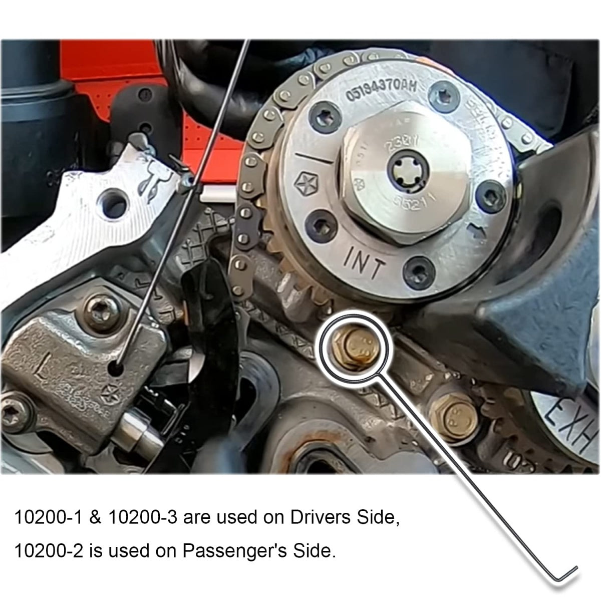 Skirstomojo veleno fazės paskirstymo grandinės įrankiai | VW Chrysler Dodge 3.6L 10200A+10202 (JK36)