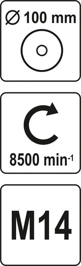 Šepetys vielinis puodo tipo | su žiedu | susuktas | M14 | Ø 100 mm (YT-4769)