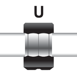 Indėklas matrica U 18 mm presavimo replėms YT-21735 (YT-217403)