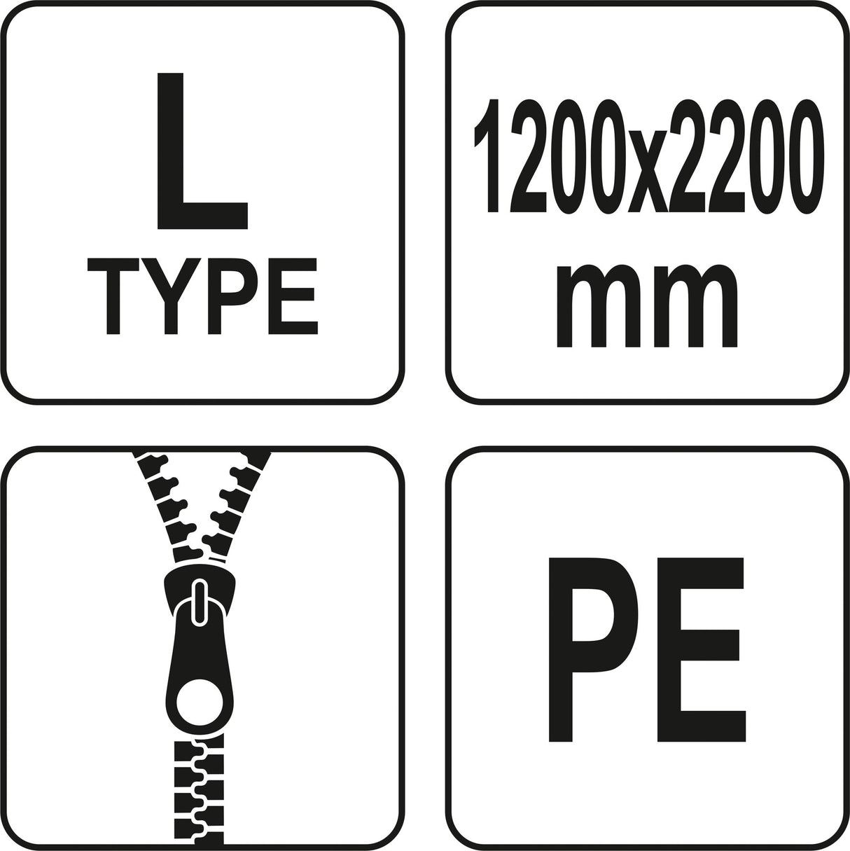 Uždangalas durų angoms | daugkartinis | tipas L | 220 X 120 cm (YT-67221)