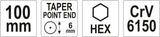 Žymeklis / punšas | CrV6150 | 6x100 mm (YT-47150)