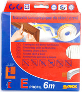 Lipni sandarinimo juosta langams, durims 6m, E-profilis, balta (76750)