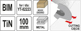 Priedas daugiafunkciniam įrankiui | BIM-TIN | medžiui / metalui | 100 mm (YT-34701)