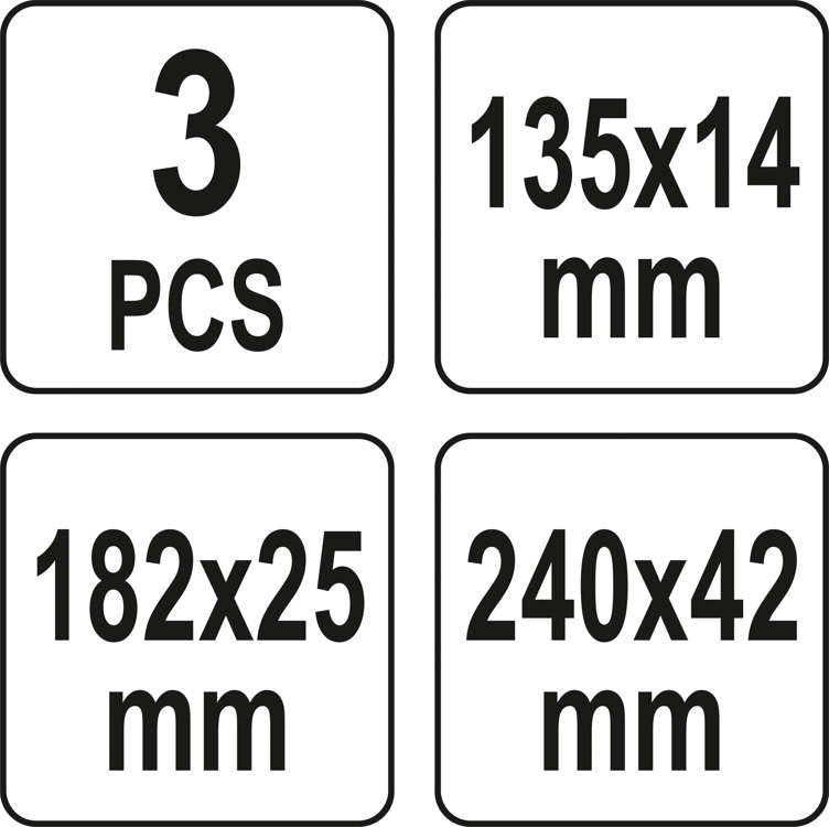 Montiruočių / gramdiklių rinkinys | 3 vnt. (YT-52863)