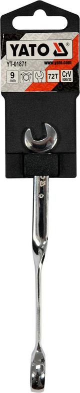 Raktas kombinuotas terkšlinis | perlenktas X | 9 mm (YT-01871)
