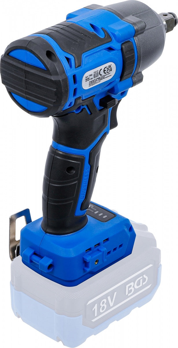 CORDLESS IMPACT WRENCH SET | BRUSHLESS | 400 NM | 18 V | WITH RECHARGEABLE BATTERY AND QUICK CHARGER (7392)