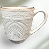 Puodelis SALSA | baltas | blizgus | keramika | Ø9CM | H10CM | 350ML (69985)