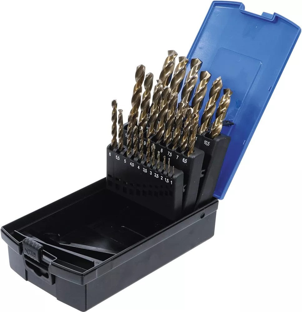 Grąžtų komplektas | HSS-G M35 kobalto plienas | 1 - 13 mm | 26 vnt. (116)
