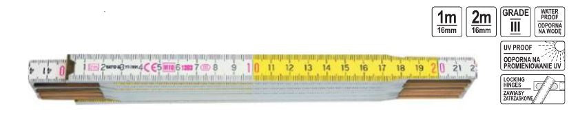 Medinis sulankstomas metras | 1 m (YT-7090)