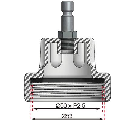 Adapteris Nr. 6, skirtas BGS 8027, 8098 | Daewoo, Ford, Jaguar, Jeep, Land Rover, Mercedes-Benz, Pontiac, Porsche, Saab. (8027-6)