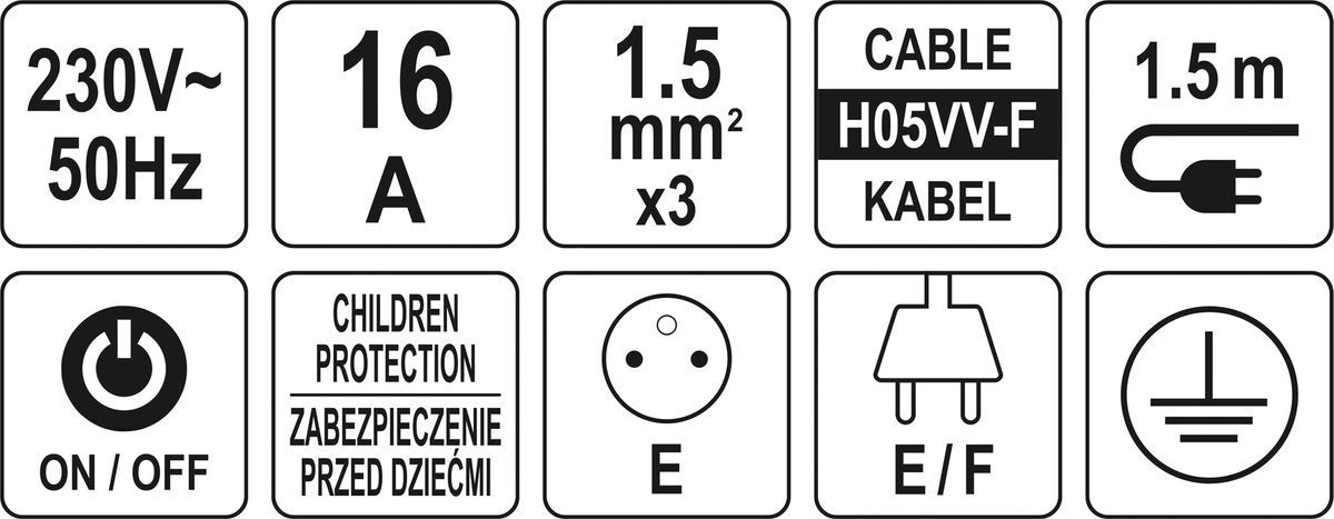 Elektrinis ilgintuvas | 4 lizdai | 1,5 mm2 | 1,5 m (72353)