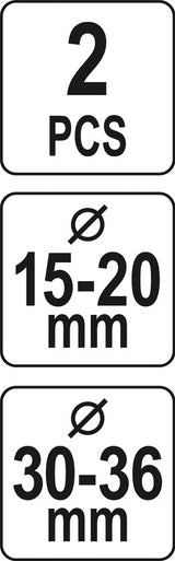 Vožtuvų pritrynėjų rinkinys | 16x21 / 28x24 mm | 2 vnt. (YT-06187)