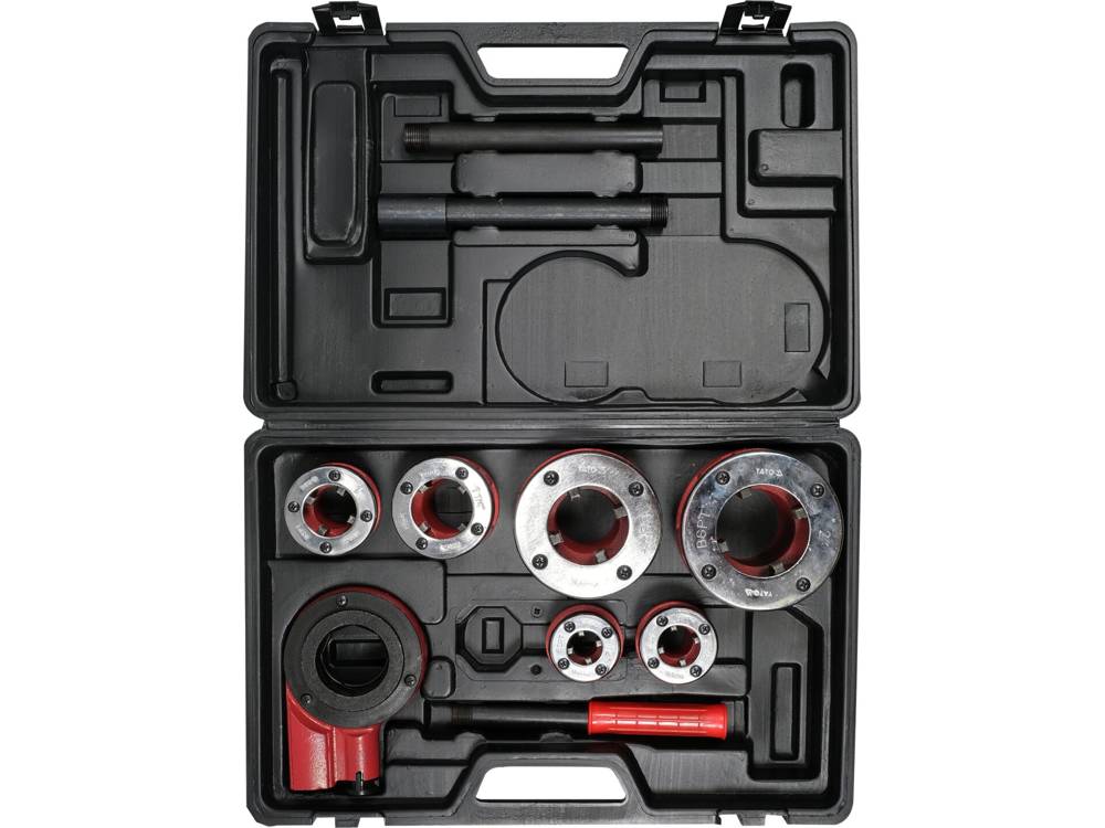 Vamzdinių sriegpjovių rinkinys su terkšle | 1/2"-2" | 6 vnt. (YT-29003)