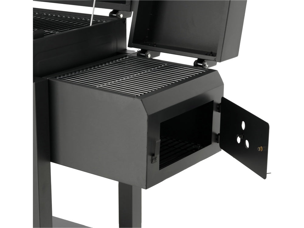 Medžio anglių kepsninė su rūkykla | DELUXE (99925)