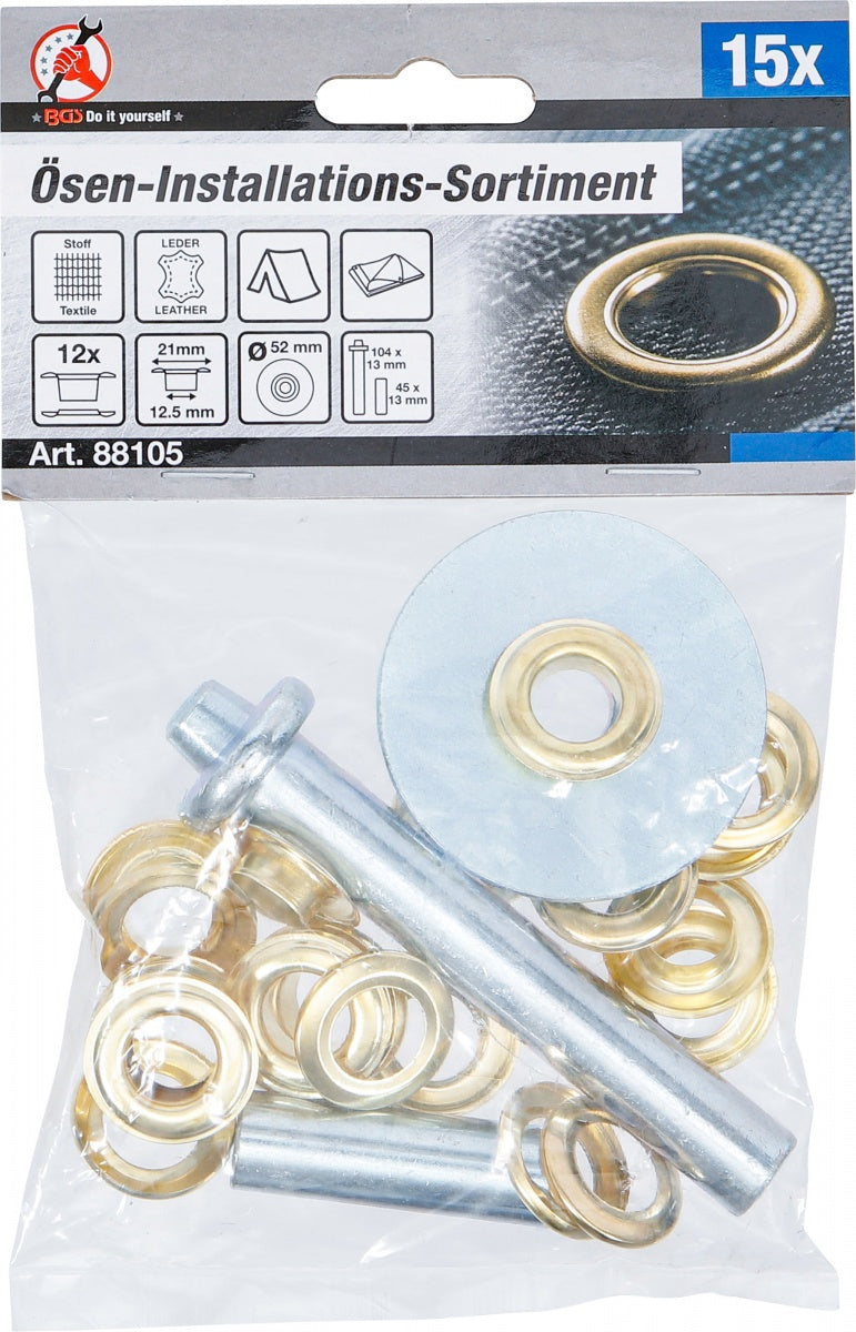 Kniedžių asortimentas su priekalu | 15 vnt (88105)