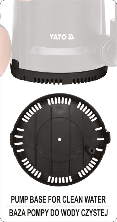 Panardinamas siurblys | su plūde | 900 W (YT-85333)