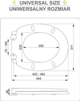 Unitazo dangtis su lėto uždarymo mechanizmu | 2-in-1 (75471)