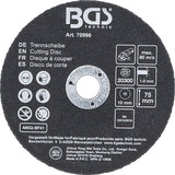 Pjovimo diskų rinkinys | nerūdijančiam plienui | Ø 75 x 1,0 x 10 mm | 5 vnt. (70998)